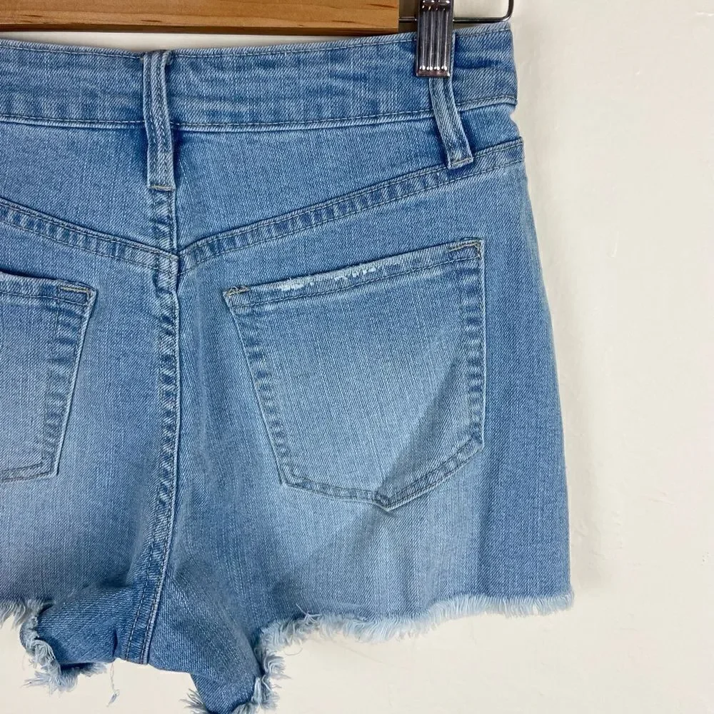YMI Dream High-Rise Distressed Jean Shorts